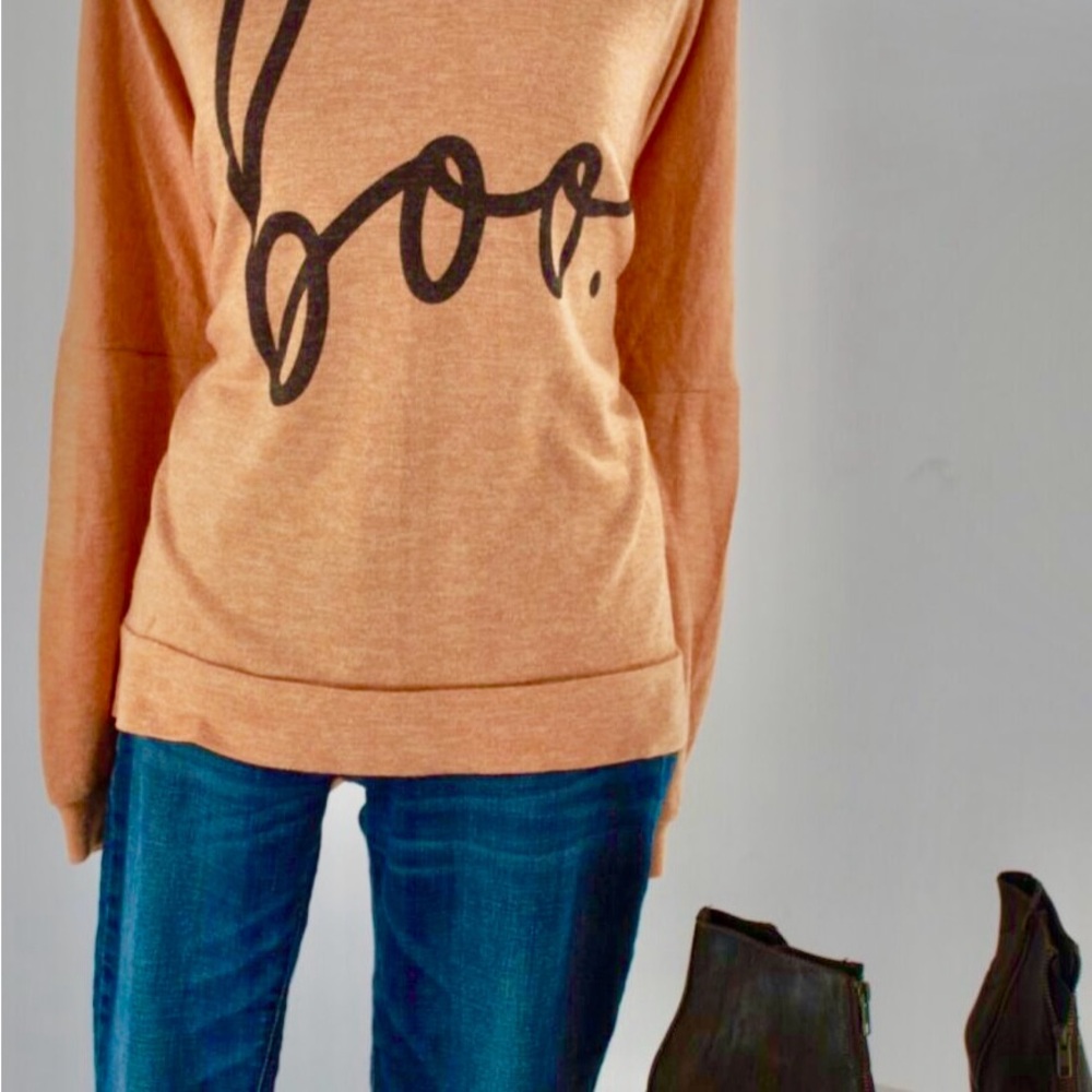 Cozy Orange Boo Sweater